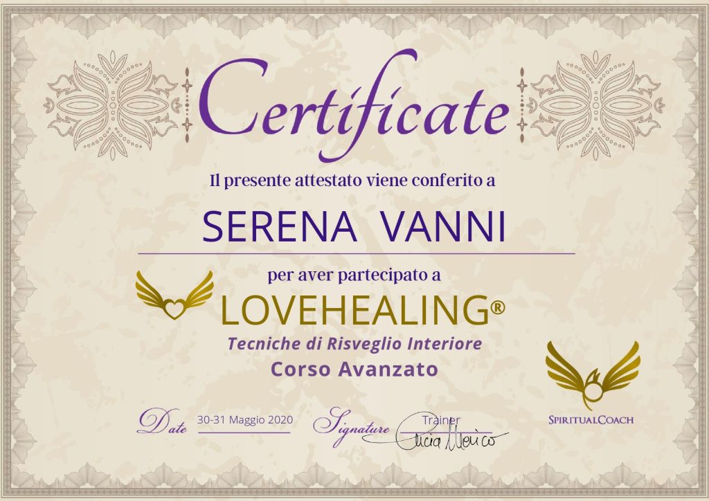 Attestato Lovehealing